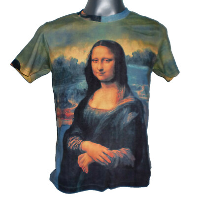 Leonardo da Vinci Mona Lisa La Joconde Louvre Fine Art Print Men Top Tee T-shirt