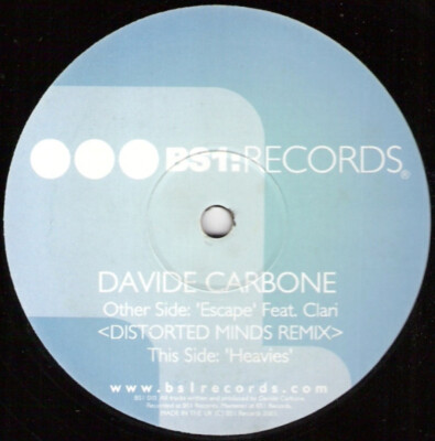 Davide Carbone - Escape / Heavies (12'') (Very Good Plus (VG+)) - 1329591361