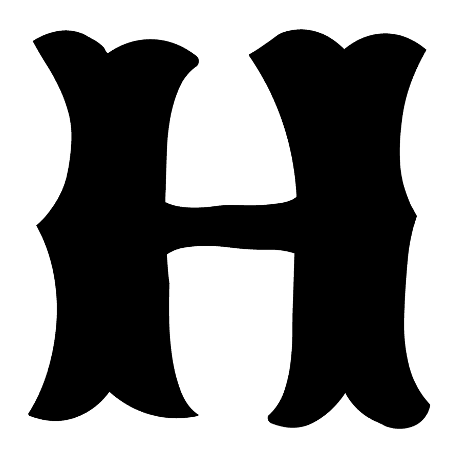 H Letter Monogram Initial Vinyl Decal Sticker For Home Cup Car Wall Decor a1524