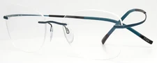 SILHOUETTE 4425 40 6075 7581 Vivid Teal Womens Cat Eye Eyeglasses 53-17-145