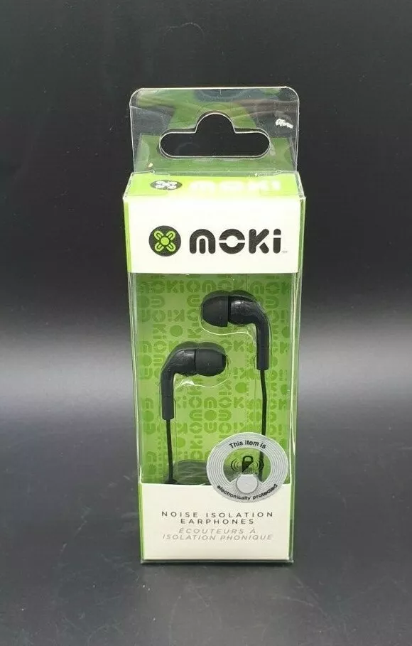 New Sealed Moki Brand Noise Isolation Earphones Ear Buds