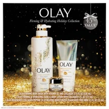 Olay Firming & Hydrating Holiday Collection-3pk- Body Wash, Lotion + Moisturizer