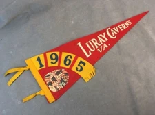 1965 Luray Caverns Virginia Souvenir Felt Pennant