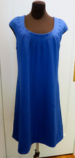 Calvin Klein Royal Blue Gathered Neck Sleeveless Knee Length Sheath Dress Sz 10