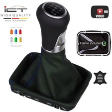 Ict Gear Shift Knob Leather For Chrysler Crossfire 03-08 Led Blue Seam D41