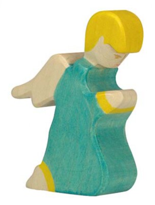 Holztiger 80315 Engel 3, knieend Holzfigur bemalt
