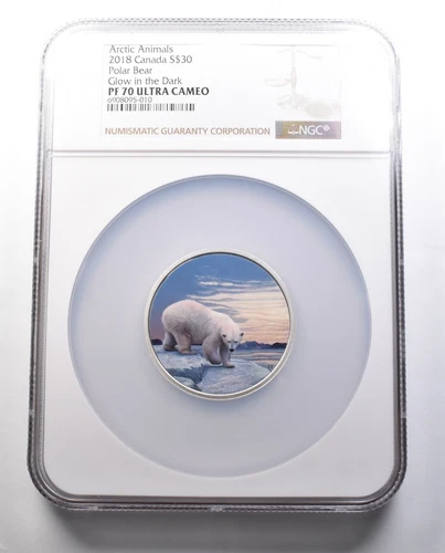 2018 Canada 30 Dollars Silver Arctic Animals Polar Bear PF70 UCAM NGC *7293