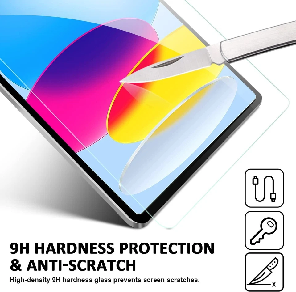2X Tempered Glass Screen Protector For Apple iPad 10th 9th 8th 7th 6th  Air mini - Image 2 of 4