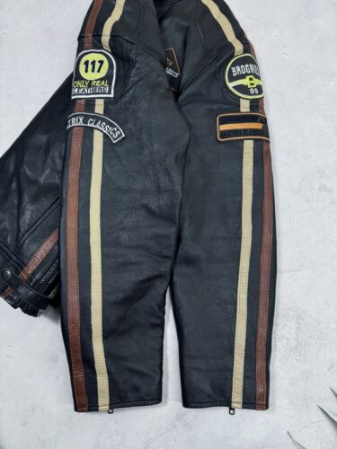 Vintage Aviatrix Leather Motorcycle Jacket Racing Speed Brogniez JLI Mode size M - Picture 16 of 23