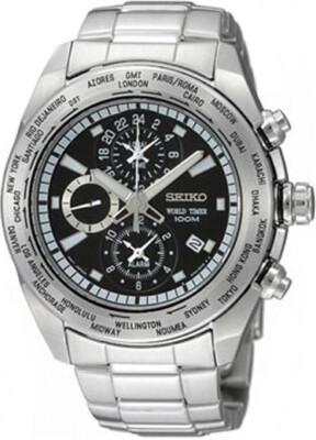 Seiko Criteria World Timer Alarm Multi-Function Men's Watch SPL031P1  SPL031