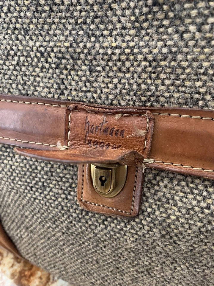 Hartmann Luggage Tweed / Leather 21" Triple Compartment Carry On Bag Weekender - Image 2 of 4
