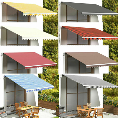 Ersatz Markisentuch 3,5x3m Braun - Wasserdichter Markisenstoff Mit UV-Schutz 280g/m²