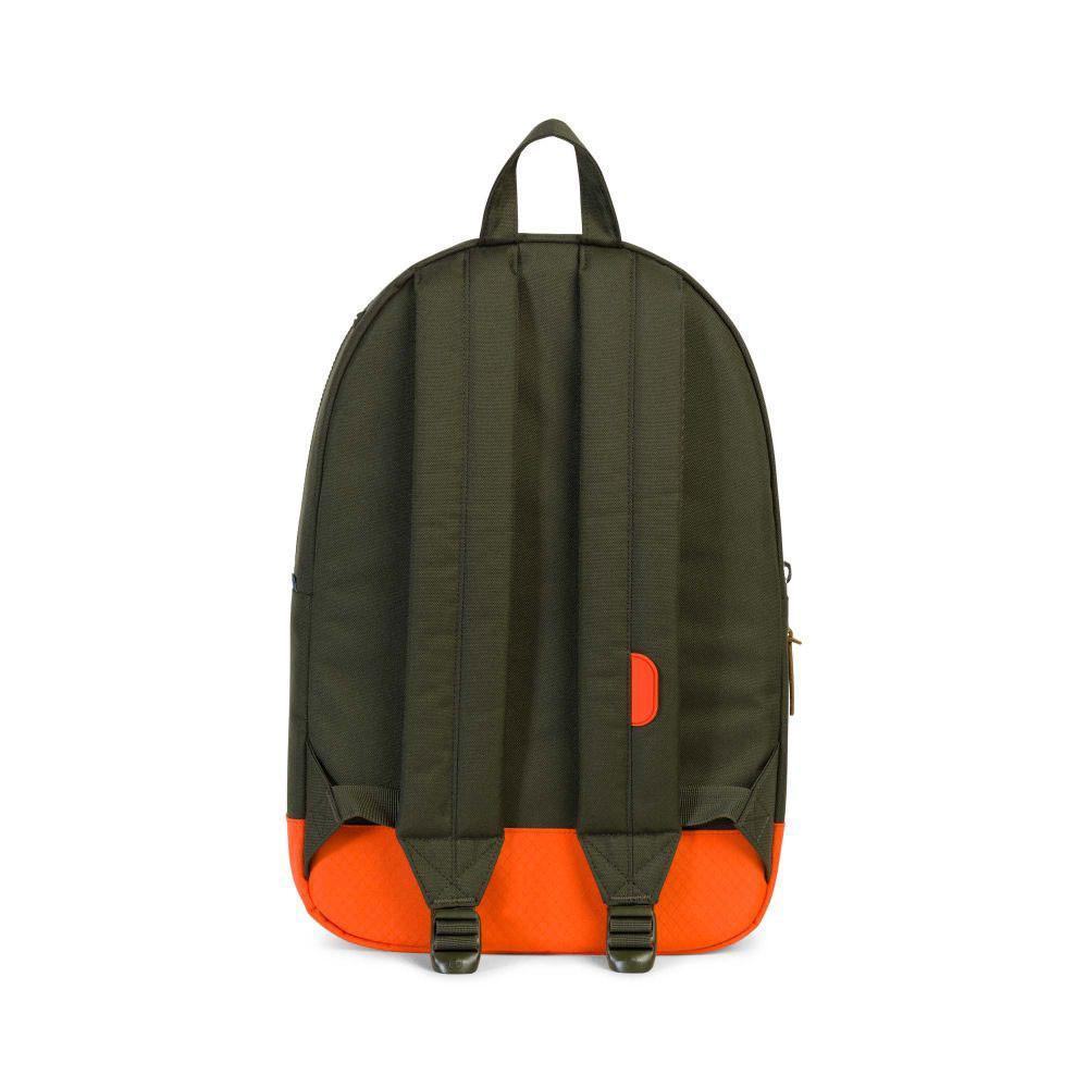 Herschel Supply Co Settlement Backpack Forest Green Orange Laptop Bag Travel image 3