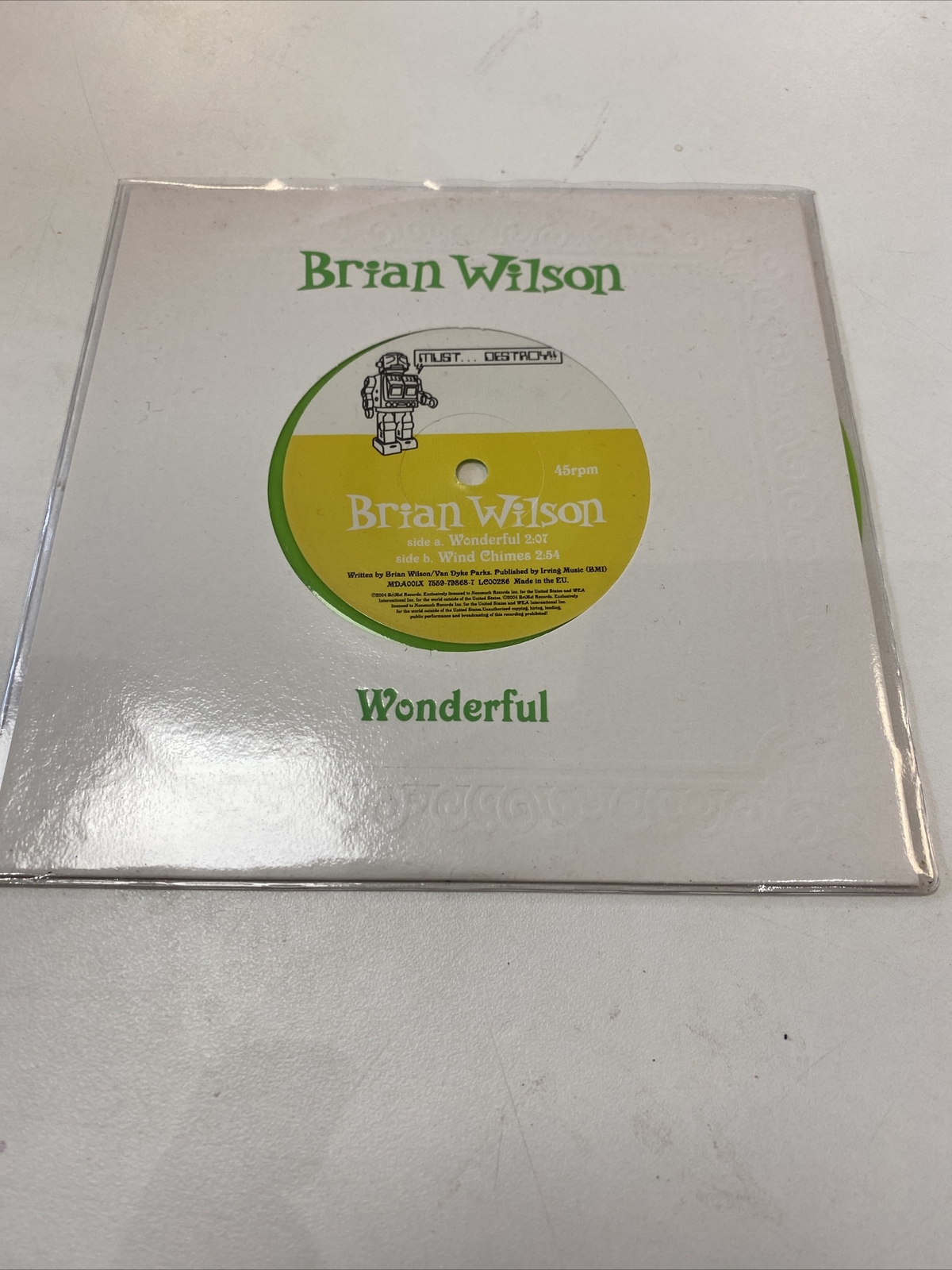 Wonderful, Pt. 1 by Brian Wilson (Record, 2004) Green Vinyl