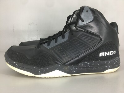 AND1 Capital Mens Lace Up Black Basketball Sneaker Shoes