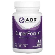 Advanced Orthomolecular Research AOR, SuperFocus, 60 Capsules Exp 02/26