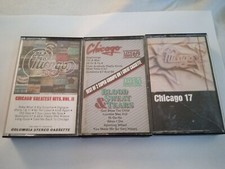 Chicago 3 Cassette Lot: Live in Toronton 2 on 1 Greatest Hits Vol 2, 17