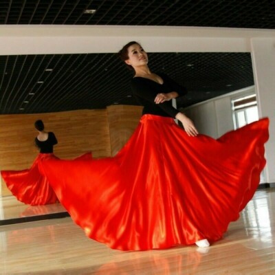 Damen Latin Salsa Flamenco Wickelrock Ballsaal Tanz Moderne Tango Walzer Swing