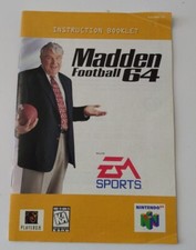 Madden football Nintendo 64 N64 Instruction Manual Booklet ONLY