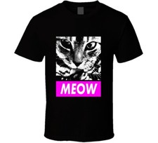 Meow Gray Cat Face Cute Funny Rescue Cat Gift T Shirt