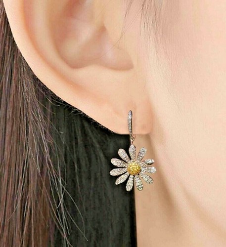 Pendientes Colgantes Betsey Johnson de Estrás Amarillo MARGARITA Brillante - Imagen 12 de 12