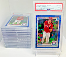 PSA 9 - 2020 Bowman Draft Sapphire EVAN CARTER 1st RC #BD126 Rangers (QTY)