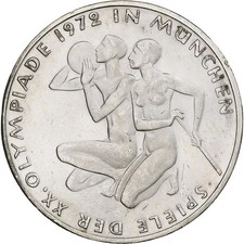 [#1113932] Coin, Germany, 10 Mark, Olympics, 1972, Stuttgart, MS(60-62), Silver,