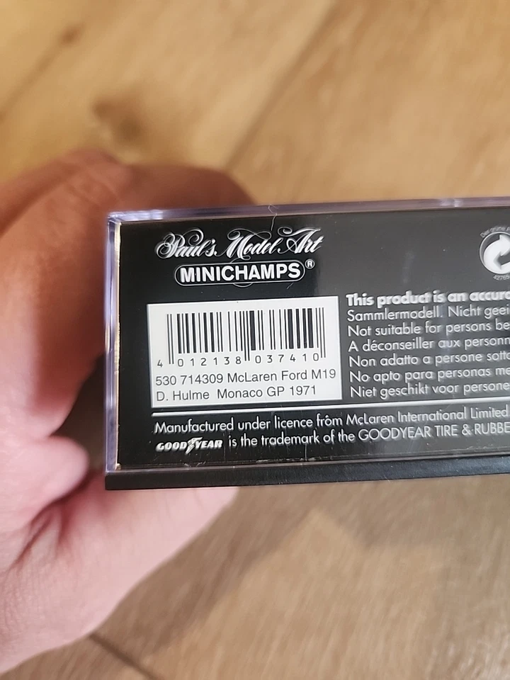 1/43 MINICHAMPS 530 714309 McLAREN FORD M19 MONACO GP 1971 DENNY HULME - Image 2 of 4