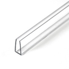 Plastics P2743 1/4'' Clear Butyrate U-Channel Clear Plastic U-Channel/C-Chann...