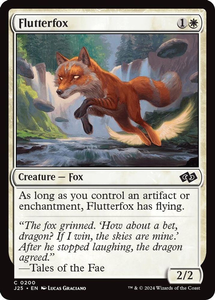 2024 Magic: The Gathering: Foundations Jumpstart Flutterfox (#200, C, Near Mint)