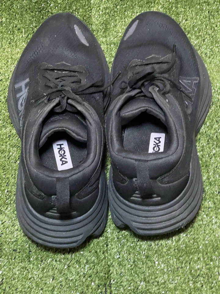 hoka one one bondi 8 triplo preto feminino 10B - Imagem 4 de 4