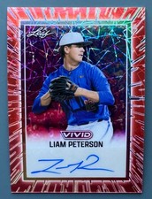 2025 Leaf Vivid Baseball #BA-LP1 Liam Peterson 2/2 Auto