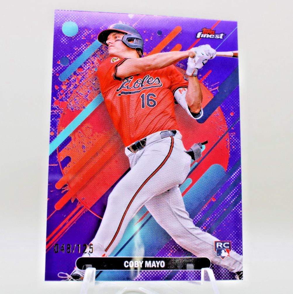 2025 Topps Finest - Rare Coby Mayo #255 Purple Refractor /125 (RC)