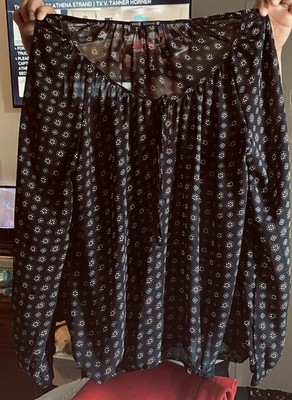 Oodji Collection Women s Blouse 170/44 Gypsy Navy Blue Keyhole Peasant Medium￼￼￼