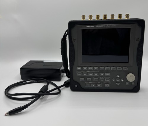 Tektronix WFM2200 Portable Waveform Monitor w/ Battery & Power Supply – Tested
