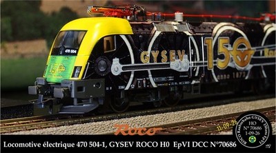 Elektrolokomotive 470 504-1 GYSEV 150th Anniversary ROCO H0 Nr. 70686 Ep VI DCC