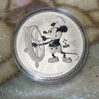 Disney 1oz .999 Silver Bullion Mickey Mouse 1928 Steamboat Willie. Mint Cond