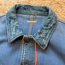 KAPITAL Boro Denim Shirt Jacket Coverall Size S Vintage Distressed FB BBA
