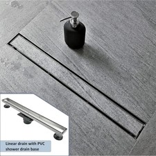 Neodrain 60-Inch Linear Shower Drain with Tile Insert Grate Professional Brushed