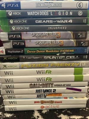 Xbox, PlayStation, Wii Game Lot 16 Games Tested