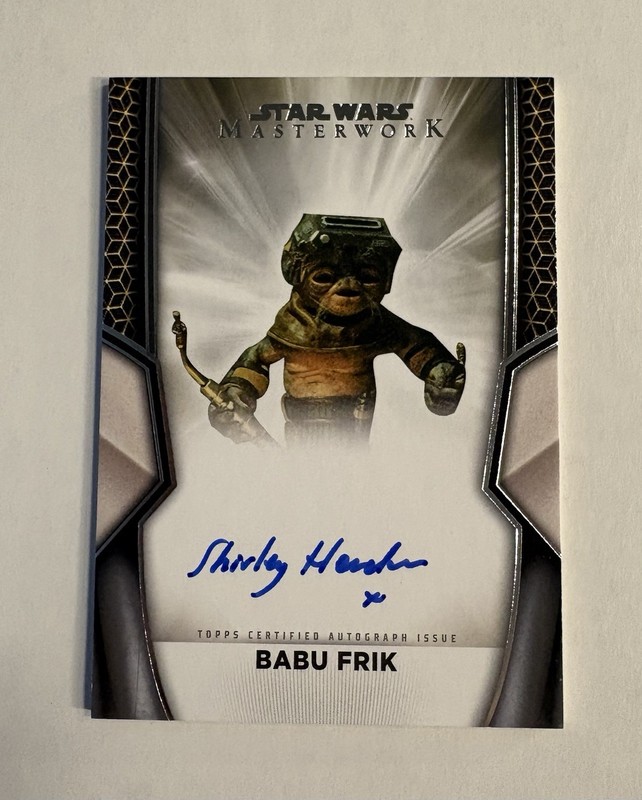 2025 Topps Star Wars Masterwork Sherley Henderson as Babu Frik Auto Card #A-SH