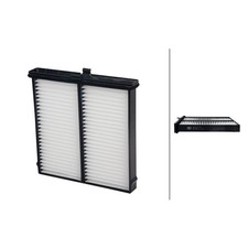 Innenraumfilter Pollenfilter 199 x 198 mm HELLA für u.a. MAZDA CX-3