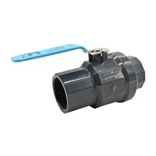 6416213 1-1/4 Inch Slip x Slip PVC Ball Valve with Stainless Steel Handle SCH 80