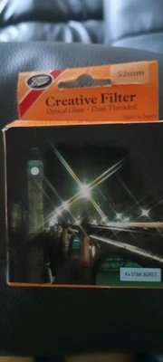 Creative filter 52mm, 4 X star burst, Optical glass, dual threaded,made in Japan - Image 1 of 2