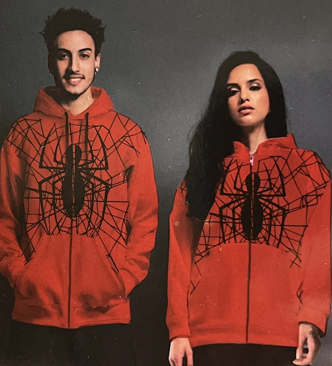 MARVEL SpiderMan Cosplay Adulto Unisex Cremallera Frontal Sudadera con Capucha Talla XL
