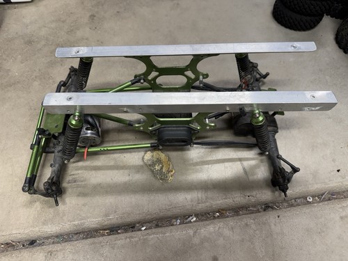 Green Aluminum RC Crawler Frame Kit with Suspension & Dual Brushed Motor 