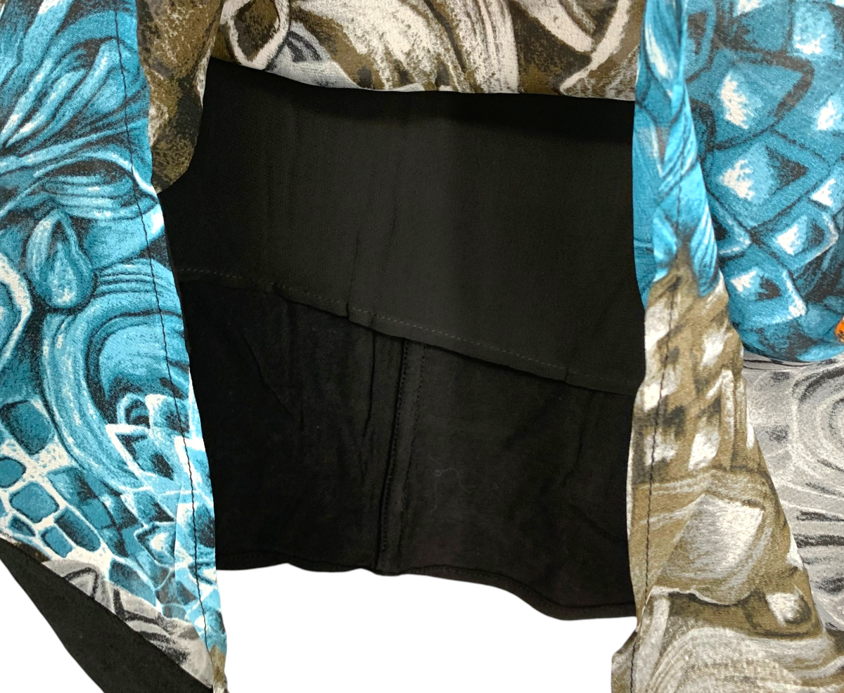 VIVIENNE TAM スパンコール風タンクトップ サイズ1 NEW Vivienne Tam Sz L Printed Layered Tank Top Zip Back Asymmetric
