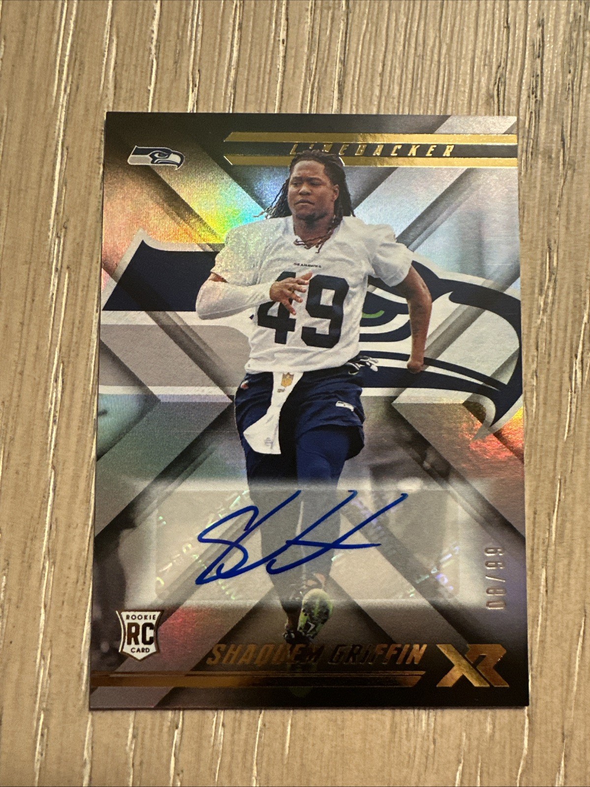 2018 Panini XR Rookies Auto 12/99 Shaquem Griffin #105 Rookie Auto RC Seahawks