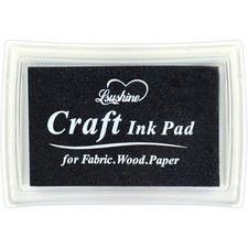 Craft Ink Pad for Rubber Stamps, Non-Toxic Finger Ink Pad Black Washable Ink