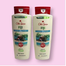 2 x Old Spice Fiji Palm Tree  Coconut Body Wash for Men 18 fl. oz.